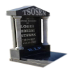 Buy EXP1 Headstone with Marble Pillars